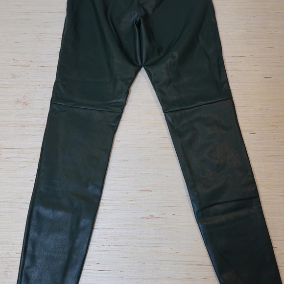 Dynamite Faux Leather Leggings Women’s P/S Petite Small Green High Waist - Picture 2 of 3